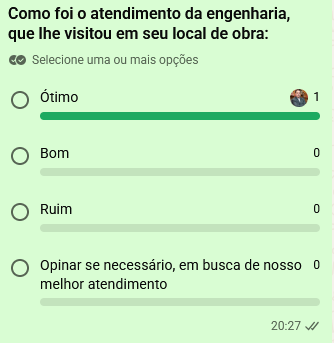 Pesquisa de satisfação com clientes