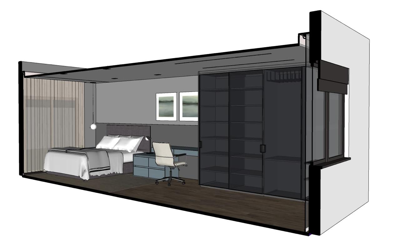 Marcenaria — Quarto planejado (projeto 2)
