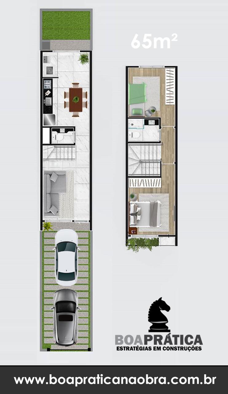 Obra residencial (sobrados) — Ponta Grossa/PR